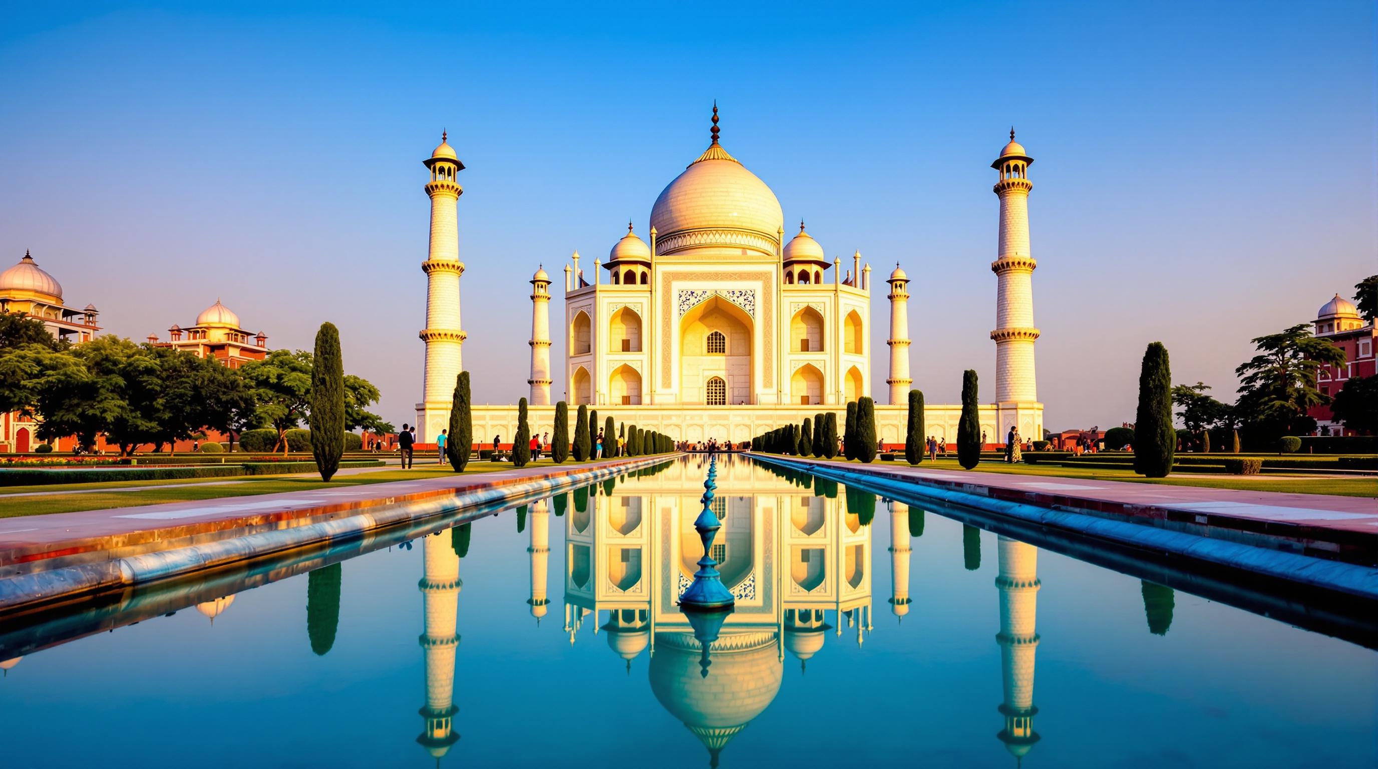 Taj Mahal with reflection