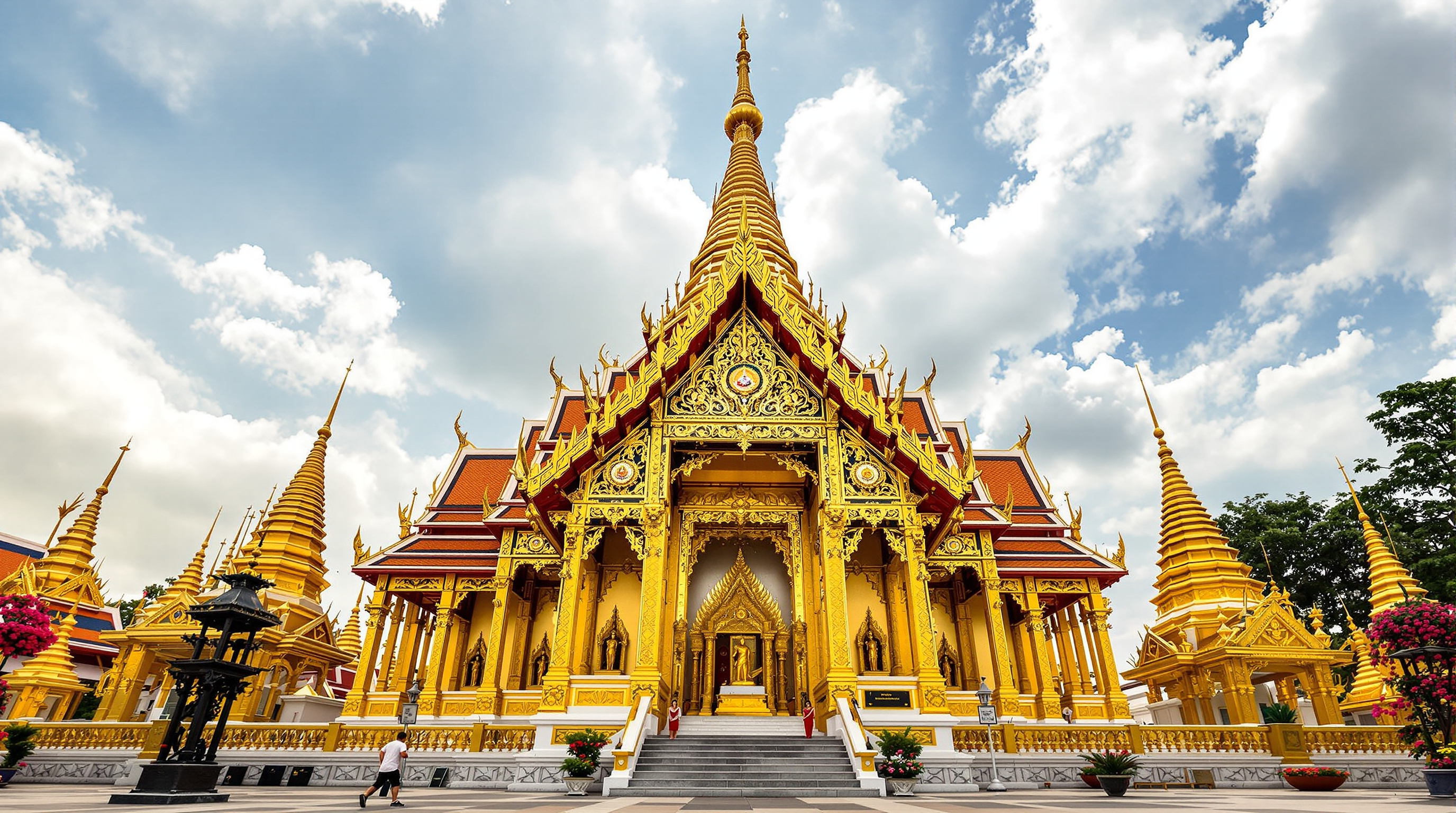 Golden Buddhist temple in Thailand